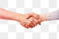 PNG Shake hands handshake white background togetherness. 