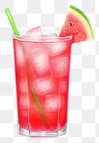 PNG Watermelon juice cocktail drink fruit. AI generated Image by rawpixel.
