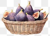 PNG Fig basket fruit plant. AI generated Image by rawpixel.