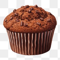 PNG Chocolate muffin dessert cupcake food. 