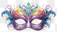 PNG Mardi gras mask carnival drawing. AI generated Image by rawpixel.
