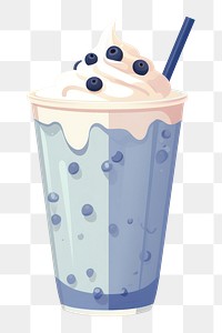 PNG Blueberry Milkshake milkshake blueberry smoothie. 