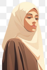 PNG Muslim portrait hijab adult. 