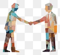 PNG Business handshake painting art togetherness. AI generated Image by rawpixel.