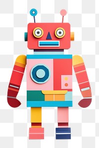 PNG Robot craft paper text. 