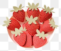 PNG Strawberry dessert fruit plant. AI generated Image by rawpixel.