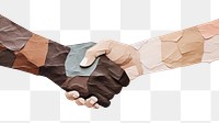 PNG Handshake art togetherness creativity. AI generated Image by rawpixel.