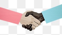 PNG Handshake paper creativity agreement. AI generated Image by rawpixel.