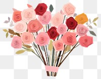 PNG Rose bouquet flower plant art. 