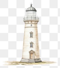 PNG Lighthouse architecture building drawing. AI generated Image by rawpixel.