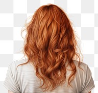 PNG Adult woman hair red. 