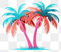PNG Palm tree plant leaf art. AI generated Image by rawpixel.