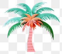 PNG Palm tree plant art white background. AI generated Image by rawpixel.