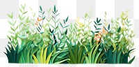 PNG Grass border painting plant art. 