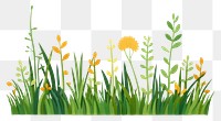 PNG Grass border daffodil flower plant. AI generated Image by rawpixel.