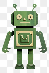 PNG Green robot white background anthropomorphic representation. 