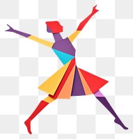 PNG Pop dancing origami paper art. AI generated Image by rawpixel.