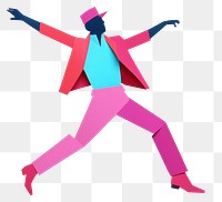 PNG Dancing purple creativity cartoon. AI generated Image by rawpixel.