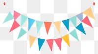 PNG Party banner flag paper clothesline celebration. AI generated Image by rawpixel.