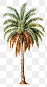 PNG Palm tree plant white background arecaceae. AI generated Image by rawpixel.
