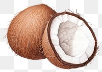 PNG Coconut plant food white background. AI generated Image by rawpixel.