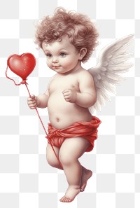 PNG Cupid holding baby representation. 