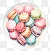 PNG Macarons food white background confectionery. AI generated Image by rawpixel.