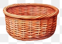 PNG Wicker basket woven white background accessories. 