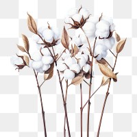 PNG Cotton plant white  