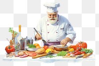 PNG Gourmet food cooking chef adult. AI generated Image by rawpixel.