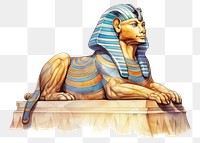 PNG Ancient egypt sphinx sculpture drawing statue. 