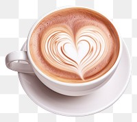 PNG Latte coffee drink heart. 