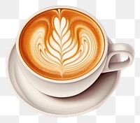 PNG Latte coffee drink leaf. AI generated Image by rawpixel.