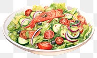 PNG Salad lunch plate food. AI generated Image by rawpixel.