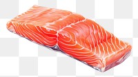 PNG Salmon meat seafood white background freshness. 