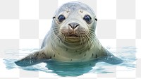 PNG Swimming seal animal mammal cute. 