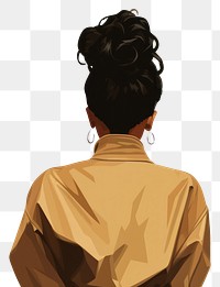 PNG Back portrait hairstyle wallpaper. AI generated Image by rawpixel.