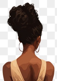 PNG Back portrait adult woman. AI generated Image by rawpixel.