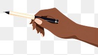 PNG Pen holding hand creativity. 