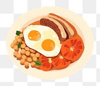 PNG English breakfast food plate egg. AI generated Image by rawpixel.