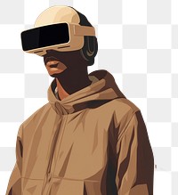 PNG Metaverse adult face man. 