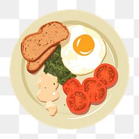 PNG English breakfast food bread plate. AI generated Image by rawpixel.