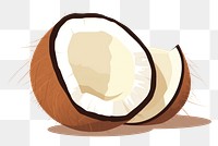 PNG Coconut cartoon produce brown. 