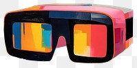 PNG Art painting glasses sunglasses. AI generated Image by rawpixel.