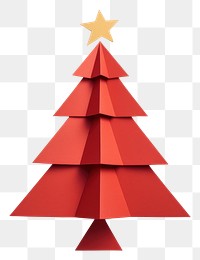 PNG Christmas tree paper origami art. 