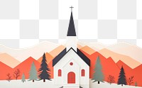 PNG Church architecture building painting. AI generated Image by rawpixel.