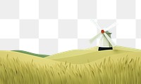 PNG Windmill outdoors field grass. AI generated Image by rawpixel.