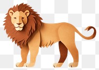 PNG Lion mammal animal white background. AI generated Image by rawpixel.