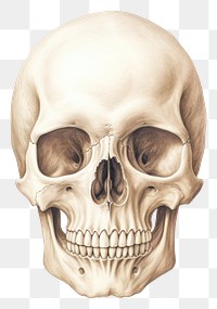 PNG Skull white background anthropology science. AI generated Image by rawpixel.