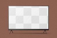 Smart TV screen png mockup, transparent digital device